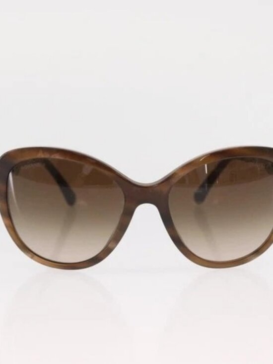 CHANEL Sunglasses plastic Brown CC Auth BA8711V main image 11